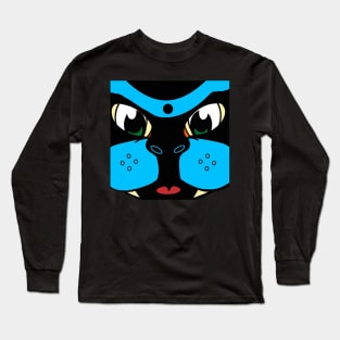 Pop-Up-Pup Muzzle - Blue Long Sleeve T-Shirt